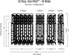 Display Technologies Visi-FAST Spring Push Drink Dispenser, Refrigerator Organizers and Storage for 12/16 oz Beverages, Bottles, and Cans, Drink Dispenser for Fridge, Commercial and Home, (Pack of 1)