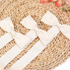 3 PCS Bow Holder for Girls Hair Bows, Ribbon Hair Clip Oraganizer Hair Barrettes Storage for Women,Wall Hanging Alligator Clip Hair Accessories Organizer Bedroom College Dorm Decor (Beige-3pcs)