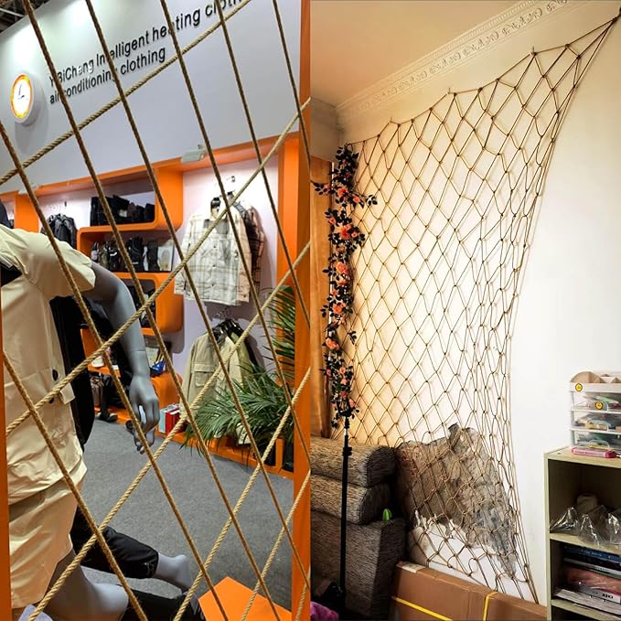 8mm Jute Rope, 164 Feet Braided Heavy Duty Twine, Thick Jute Twine Rope for Cat Scratch Post, Craft,DIY Artwork, Bundling, Home Decor, Gardening Applications (8MM 164FT)