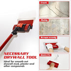 Goldblatt 12 Inch Drywall Skimming Blade, 0.3mm Stainless Steel Blade, Aluminum Body - Rigid Lightweight Drywall Knife with End Caps, Ergonomic Grip, for Mud, Repair Plaster Wall