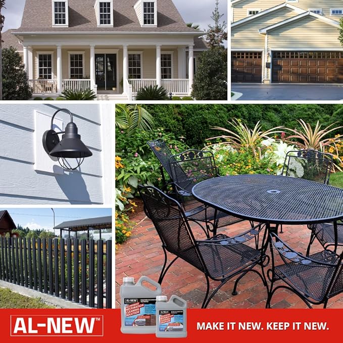 AL-NEW Aluminum Restoration Cleaning Solution | Clean & Restore Patio Furniture, Stainless Steel, and Other Household Metal Surfaces (16 oz.)