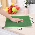 Homaxy 100% Cotton Waffle Weave Kitchen Dish Cloths, Ultra Soft Absorbent Quick Drying Dish Towels, 12 x 12 Inches, 8-Pack, Grass Green