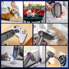 7000Pa Mini Vacuum Cleaner: Handheld Vacuum & Electronics Duster & Hand Pump Cordless Keyboard Vac 3-Gear Compressed Air Blower for Computer Sewing Machine Laptop Car Home Office