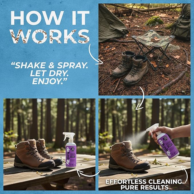 Odor Remover Spray, 32oz. 'Lavender' Essential Oil Shoe Deodorizer, Odor Eliminator for Strong Odors on Activewear. ProvenSafe™ Fabric Freshener Spray, Deodorizer for Kids & Sensitive Gear