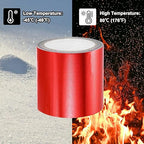 PATIKIL Awning Repair Tape 8m x 10cm Waterproof Canvas Tape High Adhesive Tear Repair Patch Kit for PVC Tarpaulin Tent Awning Fabric RV Sail Boat Cover, Red (4" x26.24ft)