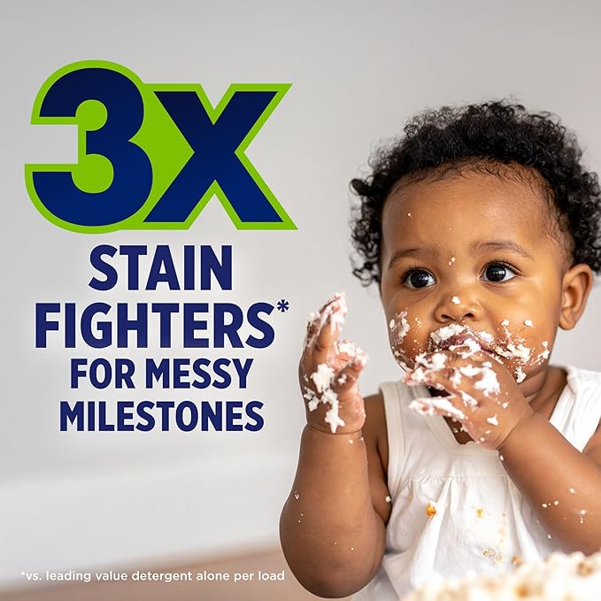 OxiClean Triple Action Free Versatile Stain Remover Powder, Use with Detergent, No Fragrance, No Dyes, No Chlorine, Removes Stains, Brightens Colors and Whites, 4 lbs