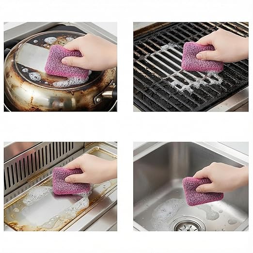 16-Pack Individually Wrapped Red Stainless Steel Soap Pads | Reusable Steel Wool Soap Pads for Pots & Pans | Heavy-Duty Scouring Pad Metal Scrubber