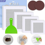 Dry Wall Repair Kit Upgraded Size, 8 Pcs 10/8/6/4-inch self-Adhesive Aluminum Drywall Patches, accompanied by a Dedicated Large Trowel, Suitable for Repairing Large Holes in Drywall.