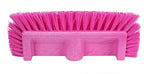 SPARTA 40422EC26 Floor Scrub Brush Head, Multi-Level, Dual Surface Plastic Block with Side Bristles, Crimped Polyester, Threaded Handle Hole, Ideal for Wide and Tight Spaces, BPA Free, 12 Inches, Pink