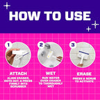 Mr. Clean Magic Eraser Shower & Tub Scrubber, Bathroom Cleaner, All in One Bathroom Cleaner, Lemon Starter Kit, 2 Scrubber, 5 Foaming Magic Erasers, 1 Whole Home Extra Durable Magic Eraser
