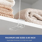 HBlife 36 Pack Clear Shelf Dividers, Vertical Purse Organizer for Closet Perfect for Sweater, Shirts, Handbags in Bedroom and Kitchen, Adjustable Acrylic Bookshelf for Organization