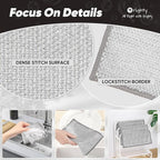 Orighty 12 Pcs Multipurpose Wire Dishwashing Rag, Non-Scratch Wire Dish Cleaning Cloths for Wet and Dry, Reusable Steel Scrubber for Kitchen, Powerful Dishcloth Rag for Cookware, Dish, Stove-7"x8"