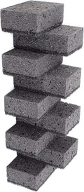 Black Scrub Sponges. Made in Europe. 9 Pack, 4.3x2.8x1.4 inches. Heavy Duty and Non Scratch Fiber. Kitchen Sponges Pack with No Smell. for Dishes and Household Washing