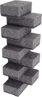 Black Scrub Sponges. Made in Europe. 9 Pack, 4.3x2.8x1.4 inches. Heavy Duty and Non Scratch Fiber. Kitchen Sponges Pack with No Smell. for Dishes and Household Washing