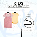 Utopia Home Kids Hangers Velvet (150 Pack) - 11 Inch Durable Baby Hangers for Closet - Perfect for Toddler & Non Slip for Everyday Use (Black)