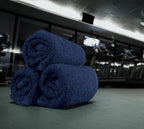 Utopia Towels 24 Pack Cotton Washcloths Set - 100% Ring Spun Cotton, Premium Quality Flannel Face Cloths, Highly Absorbent and Soft Feel Fingertip Towels (Navy)