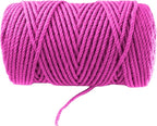 4mm x 200 Feet Pink Jute Rope, Twine for Gardening Tomato Climbing Plant Tie Floristry Crafts Gift Wrapping Packing Decor