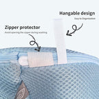 Kimmama Shoe Washing Machine Bag,Laundry Shoes Bags,Sneaker Wash Protector Sack,Sandwish Mesh,Blue,8x15"