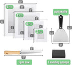Bates- Drywall Repair Kit, 17 pcs, Dry Wall Patch Kits, Wall Repair Patch Kit, Wall Patch Repair Kit, Drywall Hole Patch, Drywall Patch Kit for Holes Drywall, Wall Hole Repair Kit, Drywall Patch Hole