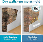 ELIAS Mold killer - Black mold remover for walls without chemicals - Wall heating for every room - Powerful anti-mold heating as an alternative to moldspray - Permanently mold-free (1, Set of 2)