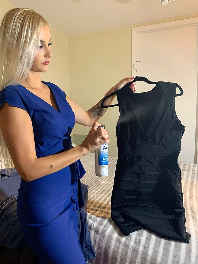 Spray Fresh Fabric Refresher - Deodorizer & Freshener for Clothing, Bedding, Luggage, Furniture & More - Eliminates Smoke Smell & Other Pesky Odors - Helps Prevent Fabric from Wrinkling (Sea Breeze)