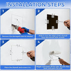 32 Pack Drywall Repair Clip, Drywall Clips Repair with 64 Screws Fits 1/2" and 5/8" Panels, Stainless Steel Drywall Fastener Repair Clips Kit for DIY Damaged Walls Repairing