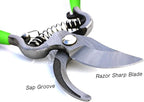 GARDEN GURU Classic Bypass Pruning Shears Clippers – Heavy Duty Forged Steel Garden Pruners – Safety Lock – Non Slip Comfort Grips – Cuts up to 1” – Professional Bypass Pruners for Gardening (4 Pack)