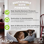 ALZOO Stain & Odor Remover, Quickly Lifts & Dissolves Pet Stains & Helps Eliminate Odors, 100% Plant-Based Active Ingredients, Lavender Vanilla Scent, 32 Fl. Oz Spray Bottle