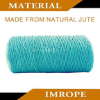 1mm x 2000 Feet Blue Jute Rope, Twine for Gardening Tomato Climbing Plant Tie Floristry Crafts Gift Wrapping Packing Decor