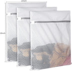3Pcs Durable Honeycomb Mesh Laundry Bags for Delicates 125gsm Net Fabric Durable and Reusable Delicate Wash Bag,Organization Bag for Lingerie,Sock,12 x 16 Inches(3 Medium)