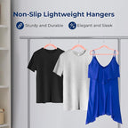 SereneLife 200 Pack Velvet Hangers - Non-Slip Felt Hangers with 360° Swivel Hook, Space-Saving, Ultra-Thin, Lightweight for Shirts, Sweaters, Hoodies, Kids Clothes & Dresses