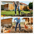 Sand Sifter Shovel, Aluminum Alloy Sifting Shovel with Holes, Adjustable Length Metal Mesh Sifter Scoop, Perfect for Finding Fleas or Shell/Chicken Coop/Gardening, Beach Combing Sieve Tools