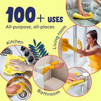Originally Yellow Lemon Vinegar All Purpose Cleaning Spray | Distilled Cleaning Vinegar | Plant-Derived All Purpose Cleaner | Living Room, Bathroom, & Kitchen | 3 Pack