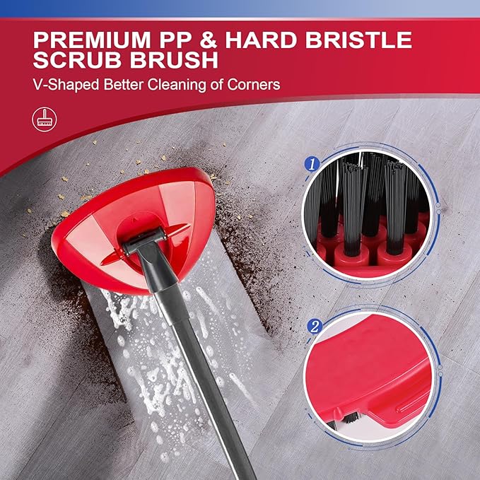 Mop Replacement Head for O Cedar Spin Mop 1 Tank System, 4 Head with 3 Mop Replace Head & One Scrub Brush Head,Microfiber Spin Mop Refills and Floor Scrubber Mop Replace