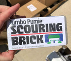 PUMIE Jumbo Scouring Brick for Large Surface Cleaning, Removes Lime, Scale, Rust, Calcium - Pool Pumice Stone Tile Cleaner, Barbecue Cleaning Stone, No Chemicals, Hand Safe, Pack of 2