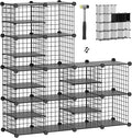 Wire Cube Storage Organizer, 12 Cubes Converted into 14 Cubes, Sturdy Metal Grids Storage Shelf Closet Shelving Units and Storage, Shelves for Bedroom LIvingroom Office