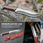 Outdoor Short Machete with Sheath for Cutting Trees, for Yard Work and for urvival Machete Ideal for Gardening,Camping, Fishing, Hunting, Bushcraft
