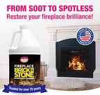 Quick 'n Brite Fireplace Gel Cleaner for Brick, Stone, Rock, Tile, and Marble, Nonabrasive Fireplace Cleaner, Made in the USA, 64oz