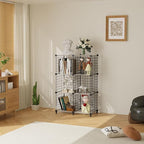 AWTATOS 6 Cube Storage Wire Closet Organizers DIY Stackable Storage Shelves Bookcase Cabinet for Home Office, Black