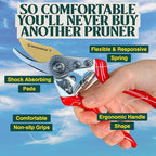 Haus & Garten PrecisionPRO 8" Titanium Pruning Shears - Heavy Duty Professional Bypass Pruner - Use As Rose Clippers, Premium Gardening Secateurs, Garden Scissors, Handheld Yard, Tree, & Plant Tool