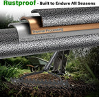 Garden Rake Heavy Duty, 17 Tines Metal Bow Rake with 63" Adjustable Handle, Landscape Yard Rakes for Lawns Leveling Loosening Soil, Spreading Mulch, Clearing Leaves Weeds Lawn Care Tool Thatch Rakes