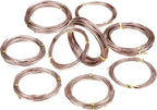 10 Rolls Bonsai Wires Anodized Aluminum Bonsai Training Wire in 5 Sizes - 1.0 mm, 1.5 mm, 2.0 mm, 2.5 mm, 3.0 mm, Total 164 Feet (Brown)