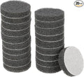 HARFINGTON 20pcs Scrubber Scouring Pads 800 Grits 2 Inch Drill Power Brush Hoop and Loop Surface Conditioning Disc Drill Scuffing Disc Scrub Pads for Home Kitchen Cleaning, Grey