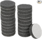 HARFINGTON 20pcs Scrubber Scouring Pads 800 Grits 2 Inch Drill Power Brush Hoop and Loop Surface Conditioning Disc Drill Scuffing Disc Scrub Pads for Home Kitchen Cleaning, Grey