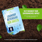 Eco-Friendly 80 Loads Ultra Concentrated Laundry Detergent Sheets Stain-Fighting Enzymes & Plant Powered, Washer Sheets, Space Saving, Travel Friendly for Hot/Cold Cycles - Pack of 2