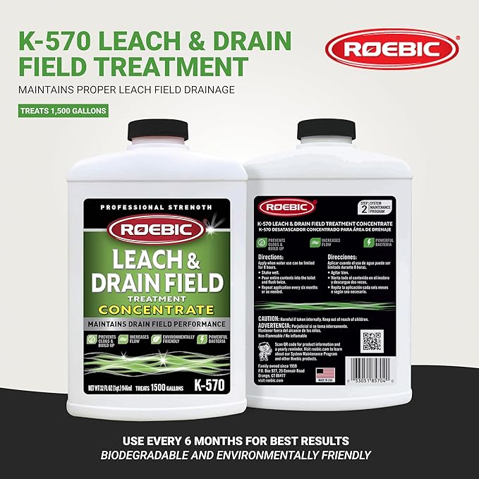 Roebic K-570-Q 32-Ounce Leach And Drain Field Opener Concentrate - Environmentally Friendly and Biodegradable Solution