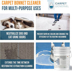 Bonnet Cleaner 5857 - Heavy Duty Shampoo Carpet Freshener Solution for Machine - Fast Drying & Pet Safe Carpet Shampoo for Rotary Cleaners, Commercial, & Industrial Use - 5 Gallon Pail