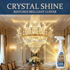 Crystal Chandelier Cleaner Spray, No-Wipe Drip Dry, Easy-to-Use Streak-Free Shine, Safe for Crystal Glass & Metal Fixtures, Ideal for High Ceiling Lighting (16.91 oz)