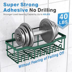 5-Pack Rustproof Stainless Steel Shower Caddy – No Drill Adhesive Bathroom Organizer with Large Capacity, Spacious Shower Shelves for Inside Shower, Kitchen & Home Decor Storage-XL Size