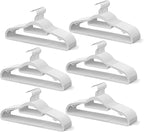 60 Pack Thin Space Saving Hangers, No Slip Clothes Hangers with Non Slip Textured and 360° Hook - Plastic Hanger, Closet Organizer for Shirt, Pants, Suit, Skirt, Coat - Ivory White